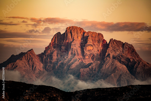 National Nature Park Tre Cime In the Dolomites Alps. Beautiful nature of Italy. photo