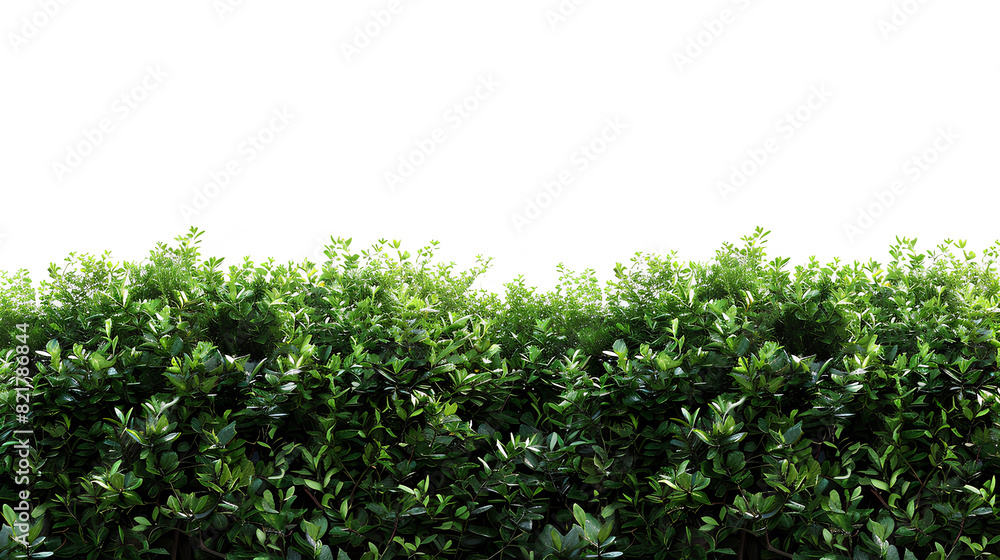 Green garden bushes white background Green garden bushes white background