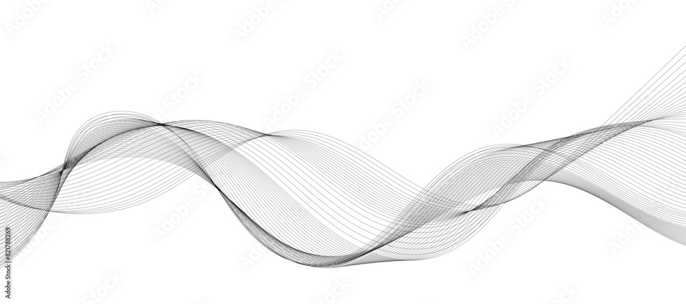 Wave lines vector illustration. Line art striped graphic template. Wave lines vector illustration. Line art striped graphic template.