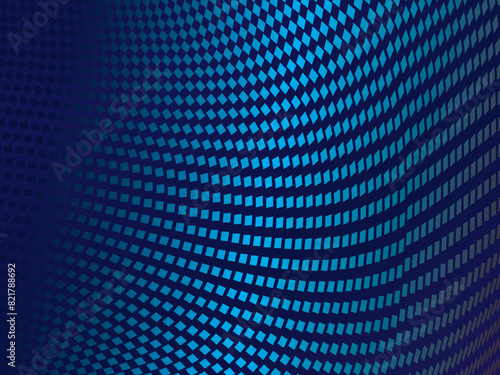 Waving Particle Technology Background Design. Abstract wave moving point flow particles, high tech and big data background design for brochure, flyer, magazine, business card, banner, etc.