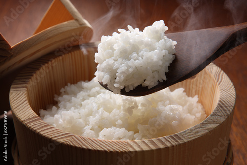 おひつに移したご飯