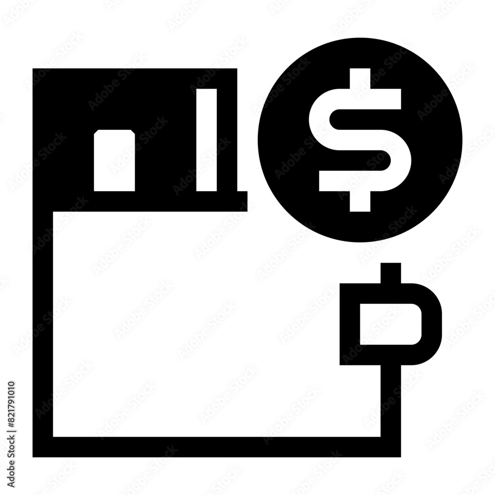 Wallet and Money solid icon UI Wallet and Money solid icon UI