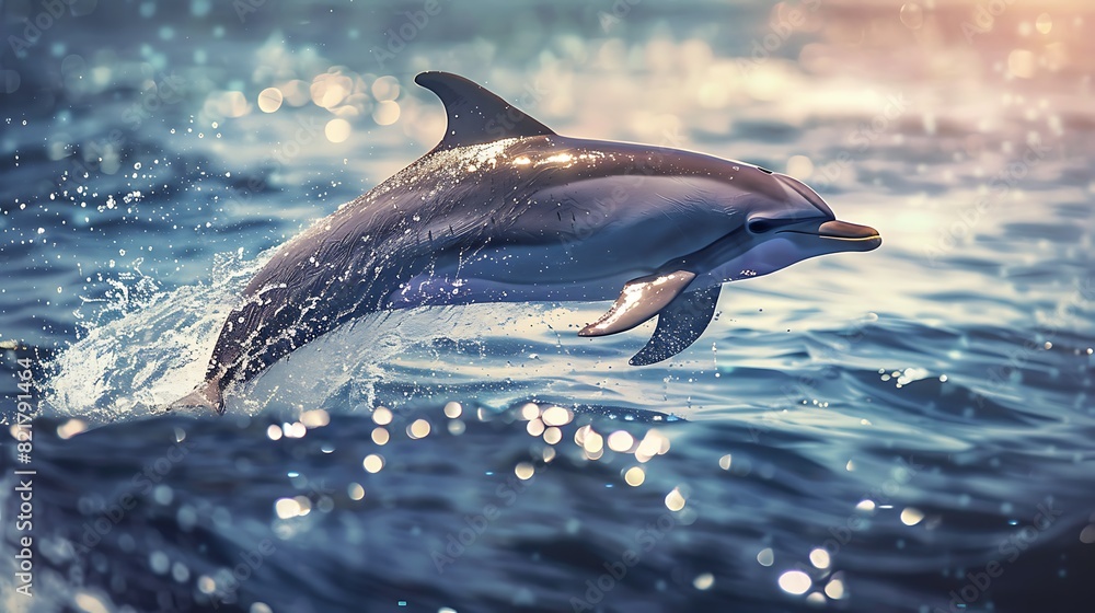 Fototapeta premium dolphins jumping , marine animals