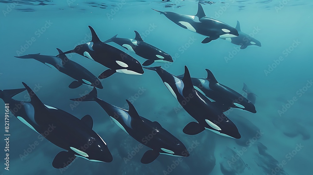orcas hunting together , orca social behavior orcas hunting together , orca social behavior