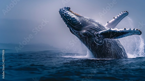 whale breaching , whale breaching near boat