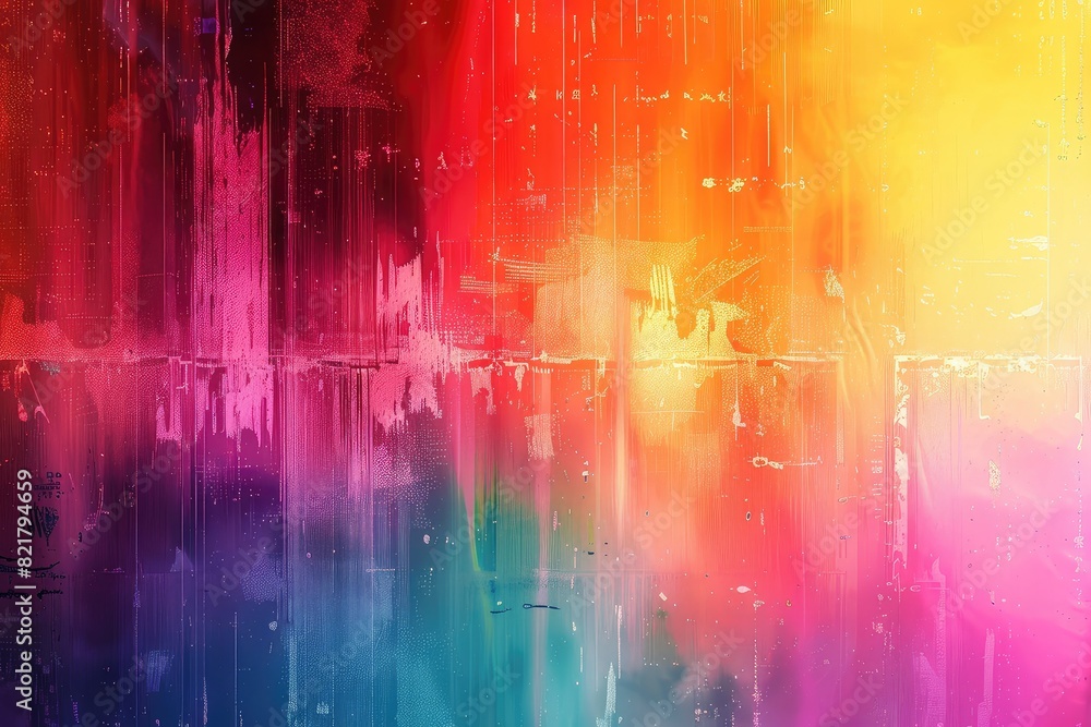 Abstract Painting with Warm and Cool Color Gradients Abstract Painting with Warm and Cool Color Gradients