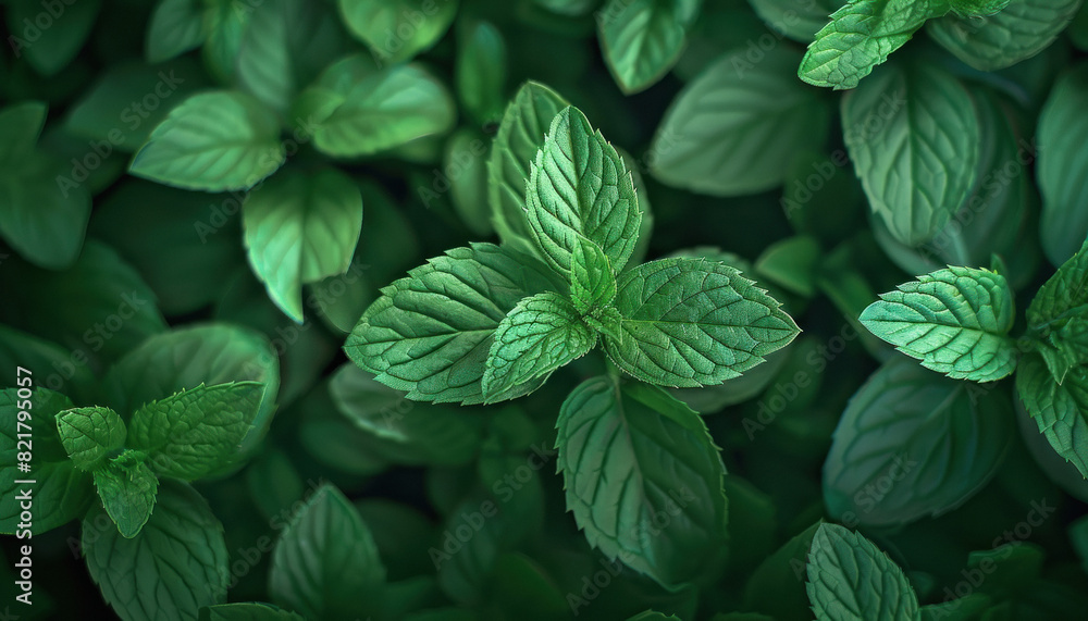 Fresh green mint plant Fresh green mint plant