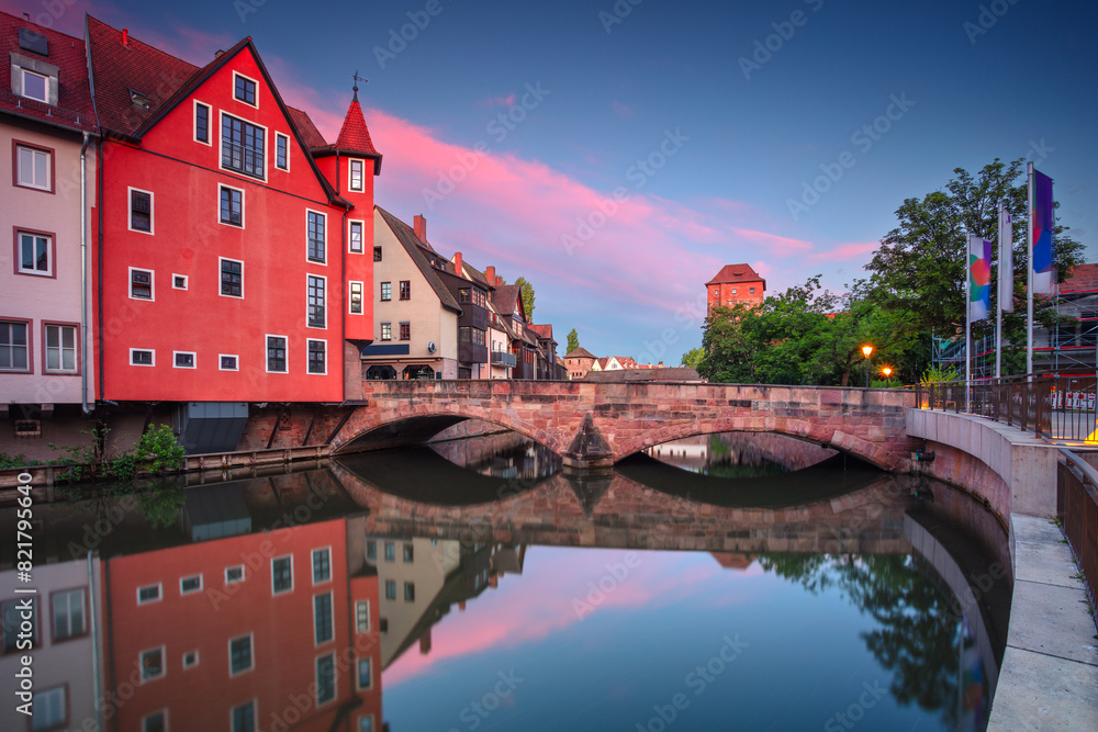 Nuremberg, Germany. Cityscape image of old town Nuremberg, Germany at spring sunrise.