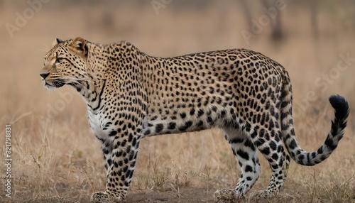 A Leopard With Its Muscles Rippling Beneath Its Co