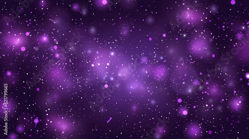 A magic purple sparkle effect is produced by flying sparks and shining particles at night. Modern based illustration of abstract glowing splatter and mist.