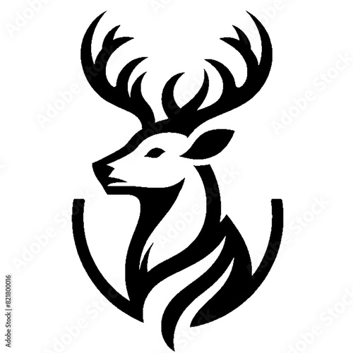 Silhouette simple du logo du cerf