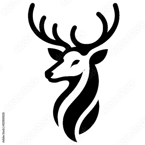 Silhouette simple du logo du cerf