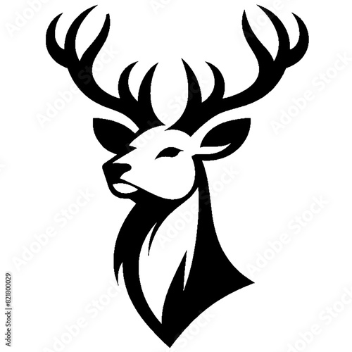 Silhouette simple du logo du cerf