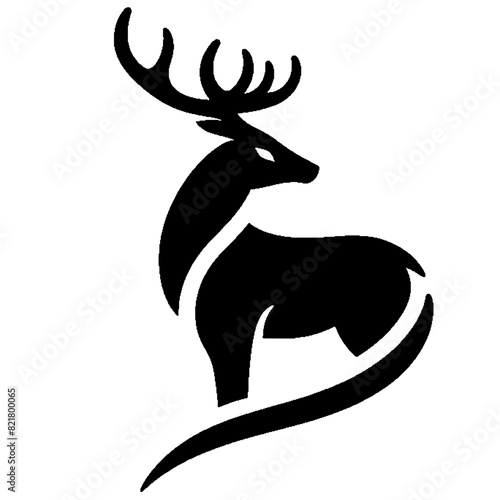 Silhouette simple du logo du cerf