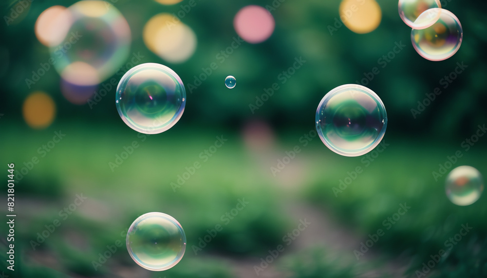 Naklejka premium Bubble in the air surreal