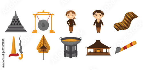 Javanese Culture Vector Set