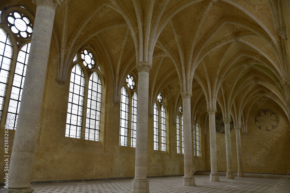 Voûtes de l'abbaye Saint-Jean-des-Vignes à Soissons. France