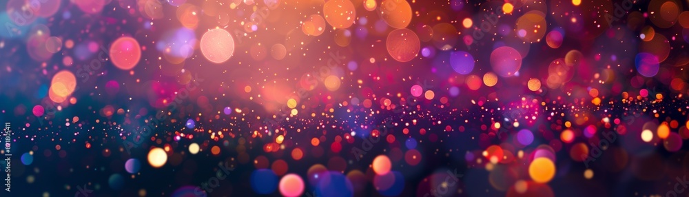 Abstract Gold Glitter Bokeh on Black Background Abstract Gold Glitter Bokeh on Black Background