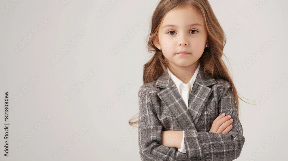 Cute little girl in business suit Cute little girl in business suit