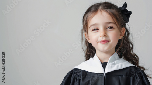Cute little girl in lawyer costume photo