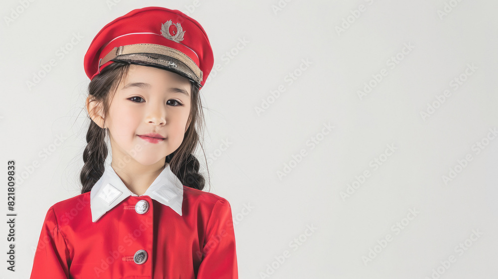 little girl in a air hostess costume little girl in a air hostess costume