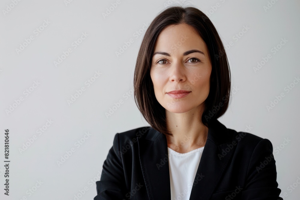 portrait business woman success financial expert, female accountant on white background with copy space portrait business woman success financial expert, female accountant on white background with copy space