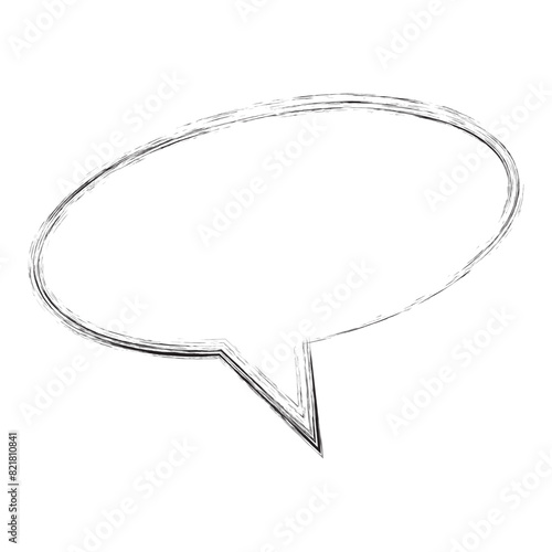Wallpaper Mural Speech bubble with brush stroke isolated on white background. Vector illustration. EPS 10 Torontodigital.ca