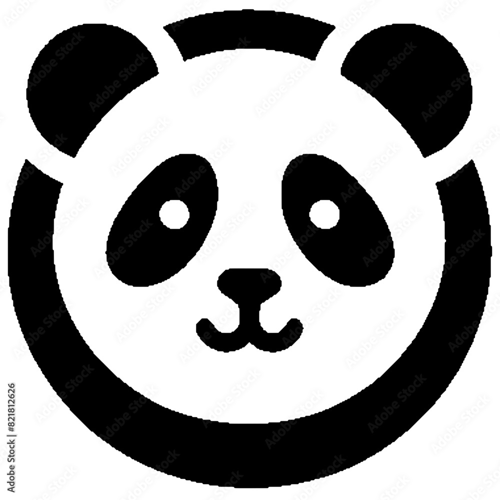 Silueta linda del logotipo del panda Silueta linda del logotipo del panda