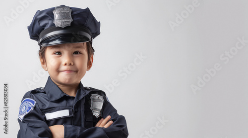 kids in police costume