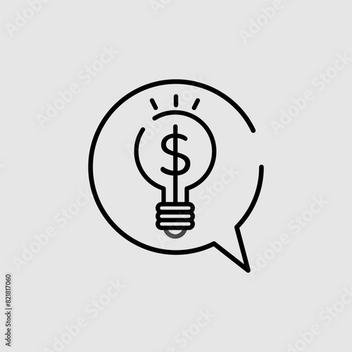 Vector graphic of a dollar sign icon, illustration sign and symbol for finance and profitability