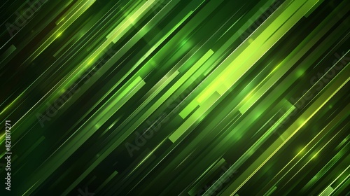 Stripes and straight lines in green on an abstract background