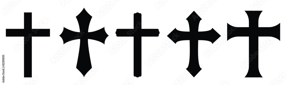 Christian cross vector Jesus Christ, religion symbol, Easter