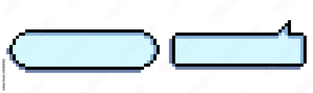 pixel Speech Bubble set. Talk bubble. bubble text, chatting box, message box 8 bit 16 bit retro game pixel Speech Bubble set. Talk bubble. bubble text, chatting box, message box 8 bit 16 bit retro game