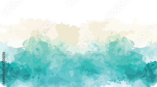 Watercolor background mint turquoise ombre hand paint photo