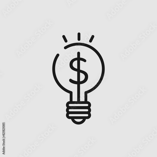 Vector graphic of a dollar sign icon, illustration sign and symbol for finance and profitability