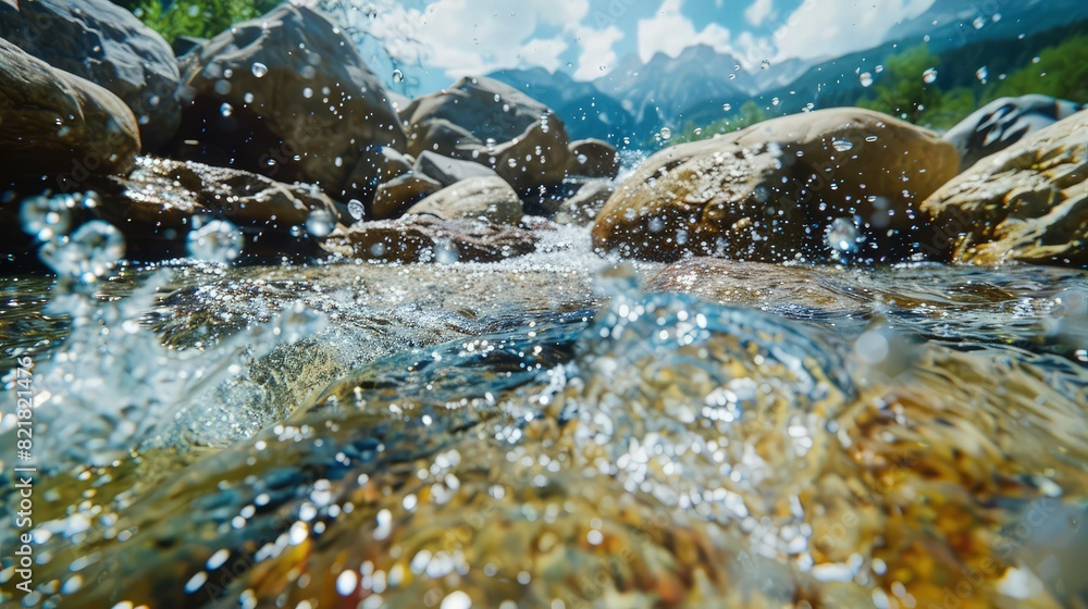 Summer river flow in the stone. Summer river flow in the stone.