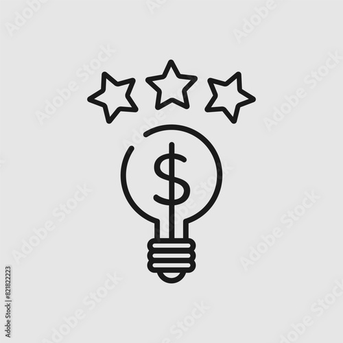 Vector graphic of a dollar sign icon, illustration sign and symbol for finance and profitability