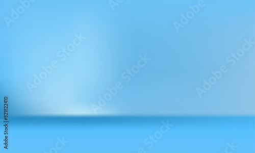 Abstract empty smooth light blue studio room background