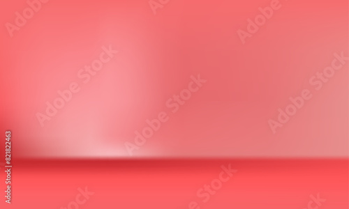 Abstract empty smooth light red studio room background