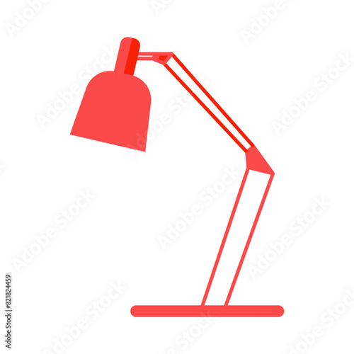 Tablelamp desk lamp readinglamp with light flat style photo