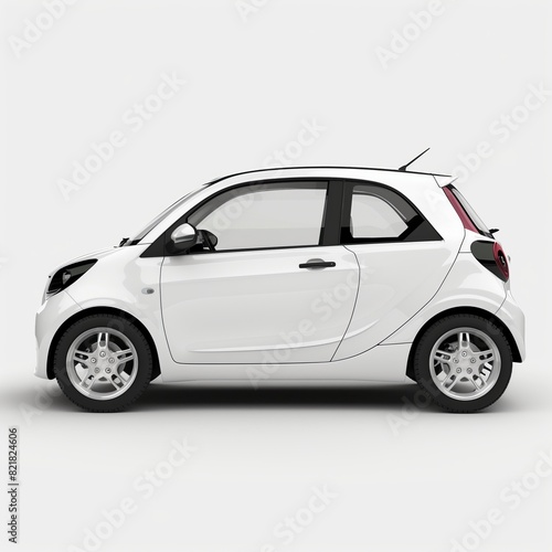 Automobile utilitaria, smart, su sfondo bianco. photo