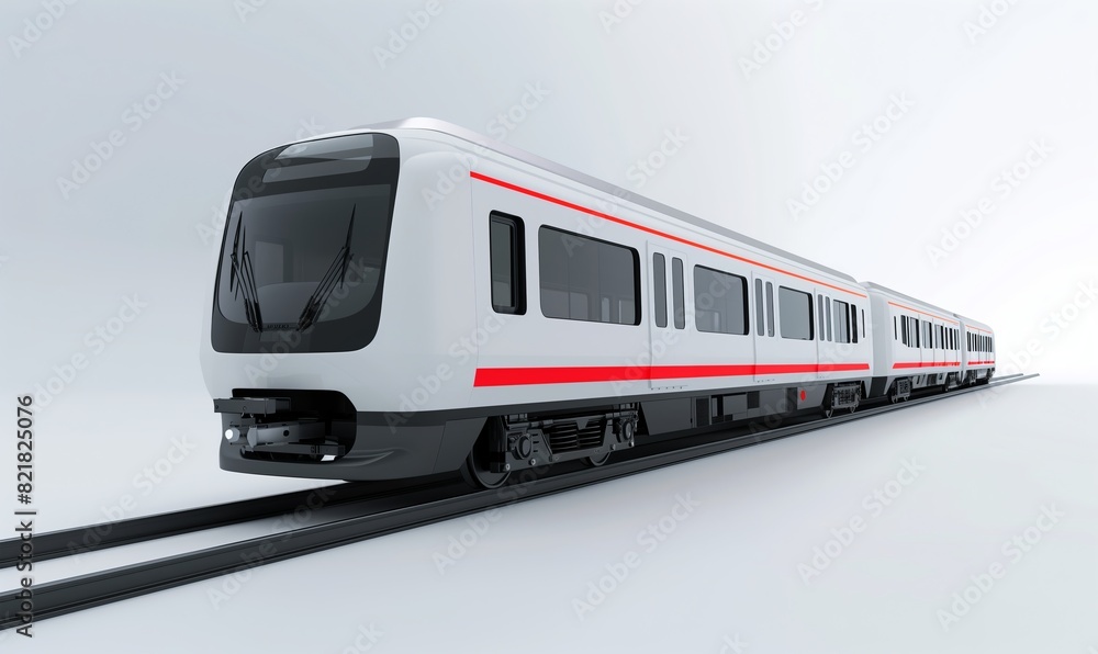 Naklejka premium Treno, Metropolitana, Vagone. Su sfondo bianco.