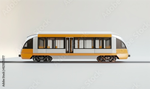 Treno, Metropolitana, Vagone. Su sfondo bianco. photo
