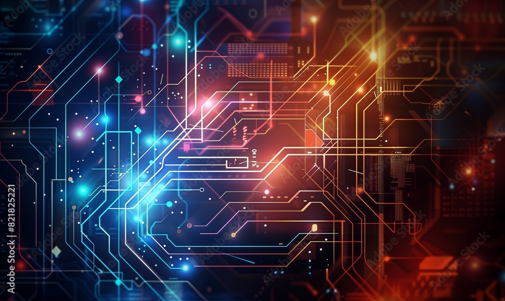 Abstract futuristic circuit board. High computer technology orange, violet and blue color background. Hi-tech digital technology concept. cyber security. Abstract futuristic circuit board. High computer technology orange, violet and blue color background. Hi-tech digital technology concept. cyber security.