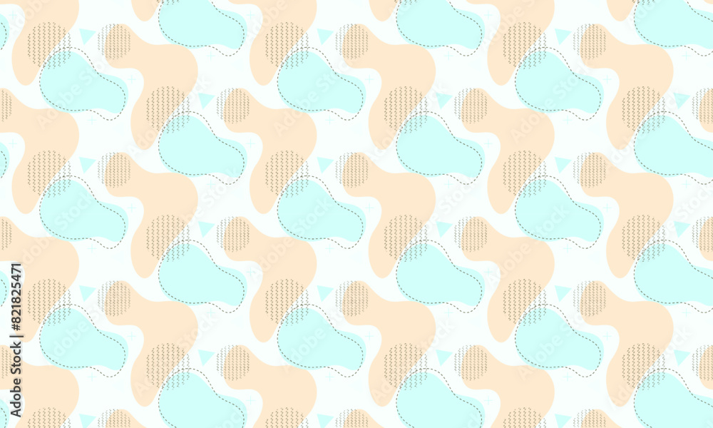 Flat abstract doodle pattern design background Flat abstract doodle pattern design background
