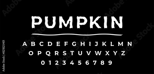 Pumpkin Urban minimalist typography future digital creative logo font. vector illustration
