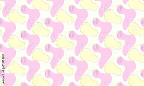 Flat abstract doodle pattern design background