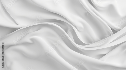 Soft White Fabric with Flowing Folds 