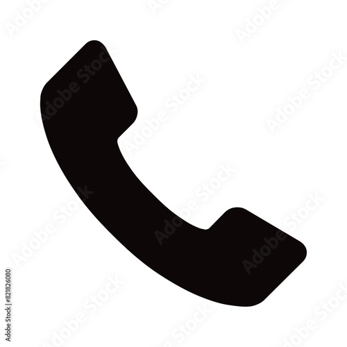 Phone handset icon isolated on white background