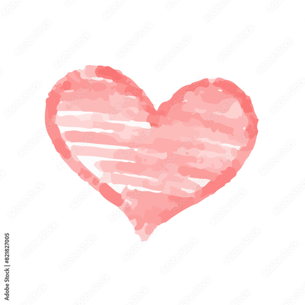 Watercolor hand drawn heart Isolated on white background Watercolor hand drawn heart Isolated on white background